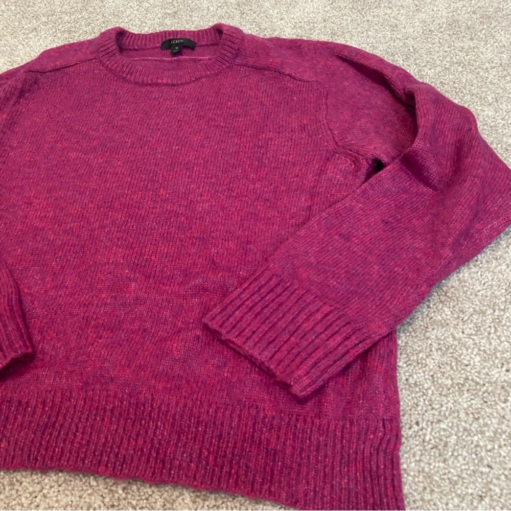 J.Crew Pink Cozy Super-Soft Crewneck Sweater π size M - Picture 4 of 10